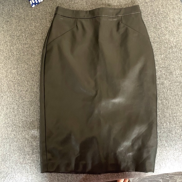 Vegan Leather Pencil Skirt - Picture 1 of 3